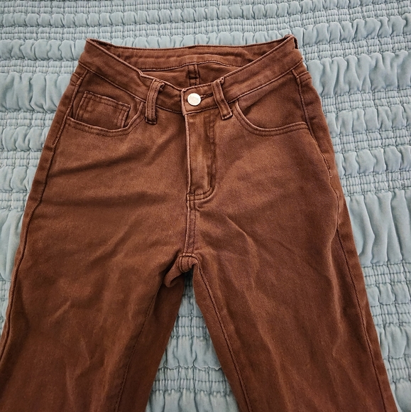 Shein Brown Skinny Pants Size XS/2 - EUC - Picture 3 of 8